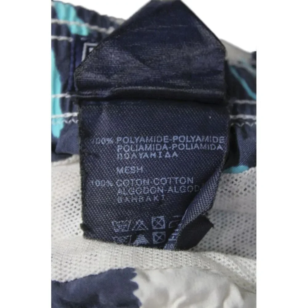 Vilebrequin Kids Cotton Novelty Monkey Print Swim Trunks Blue White Size 12